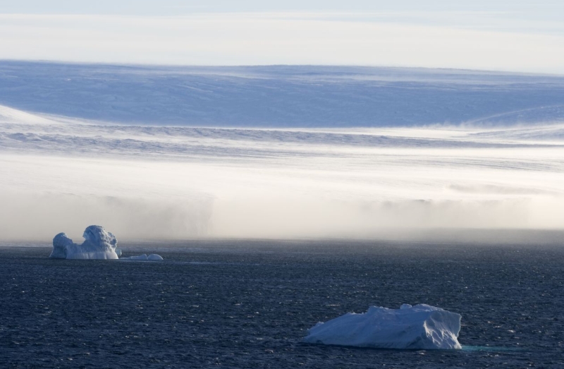 Image illustrating catabatic winds