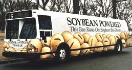 Image of a soybean-powered bus